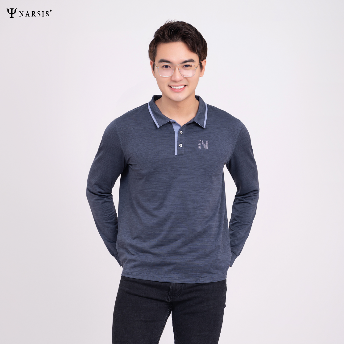 ÁO THU ĐÔNG NAM D0033 NARSIS CHẤT LIỆU THOÁNG MÁT, DỄ CHỊU, THOẢI MÁI CẢ NGÀY, DỄ VẬN ĐỘNG_thumbnail_1