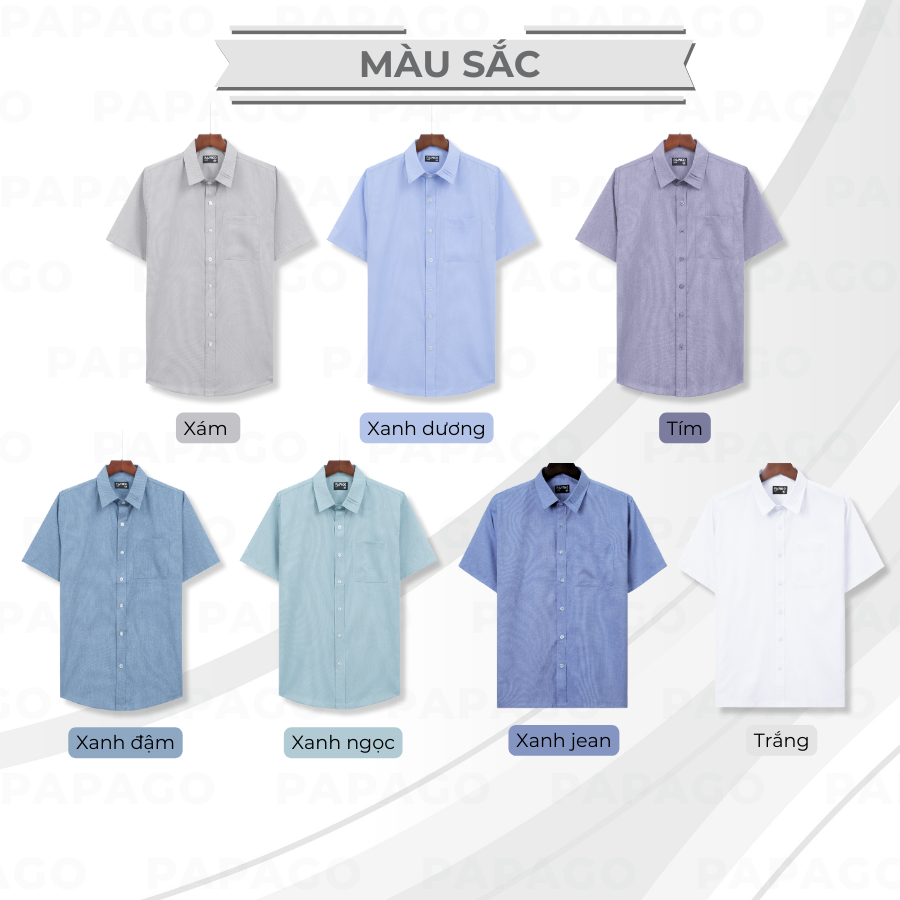 Áo sơ mi nam trung niên PAPAGO tay ngắn lai ngang - P24SNCR011_thumbnail_4