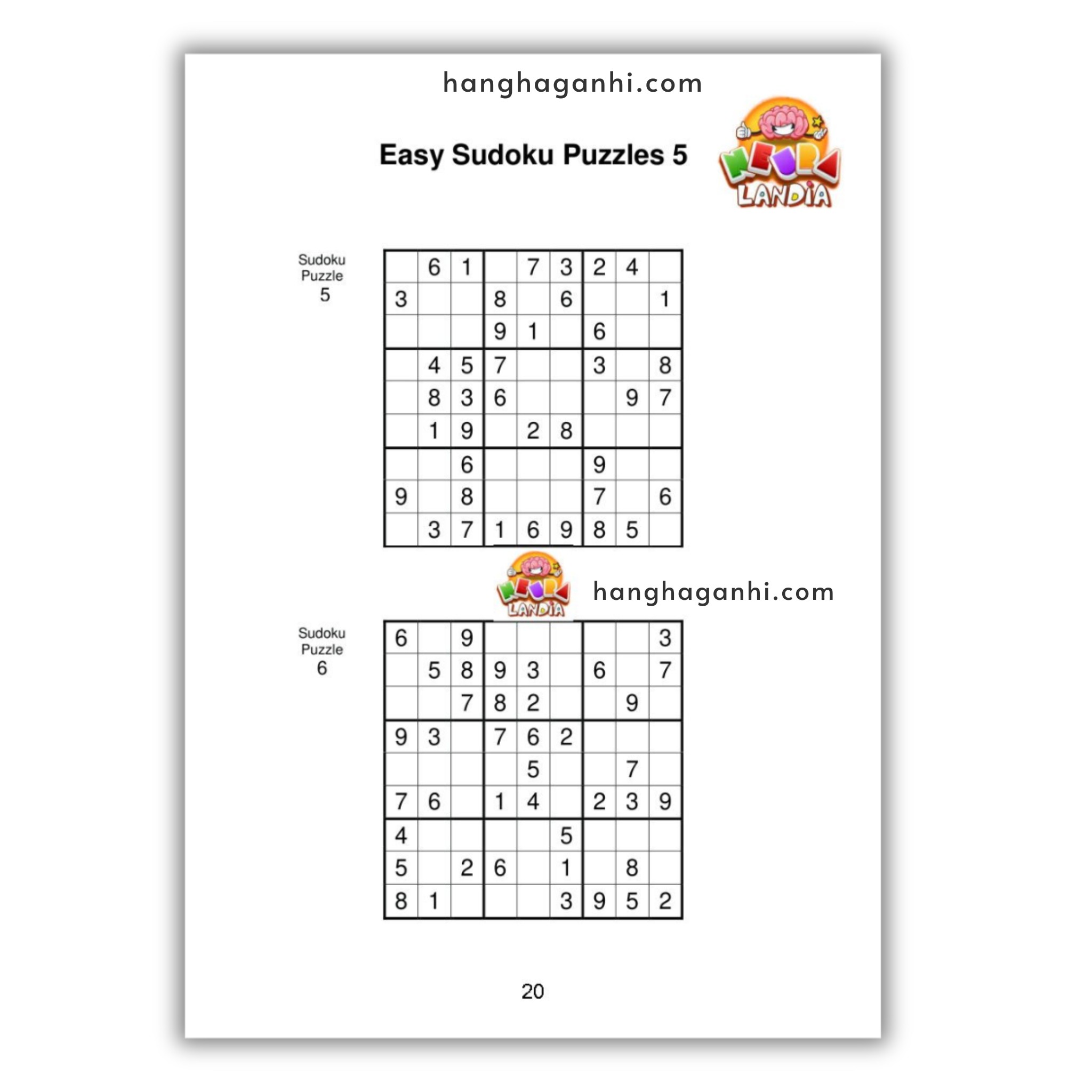 456 Sudoku Puzzles, Sách tư duy Neurotrainer có đáp án, dày gần 300 trang_thumbnail_4