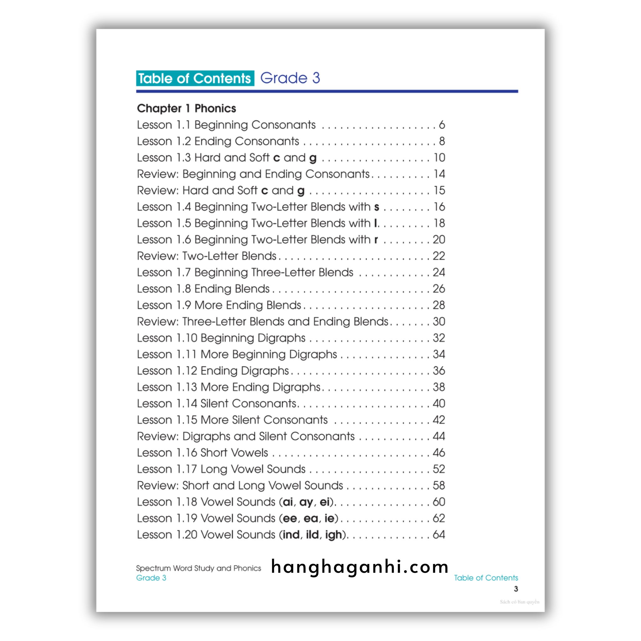 Sách Spectrum Word Study and Phonics Workbook Grade 3_thumbnail_1