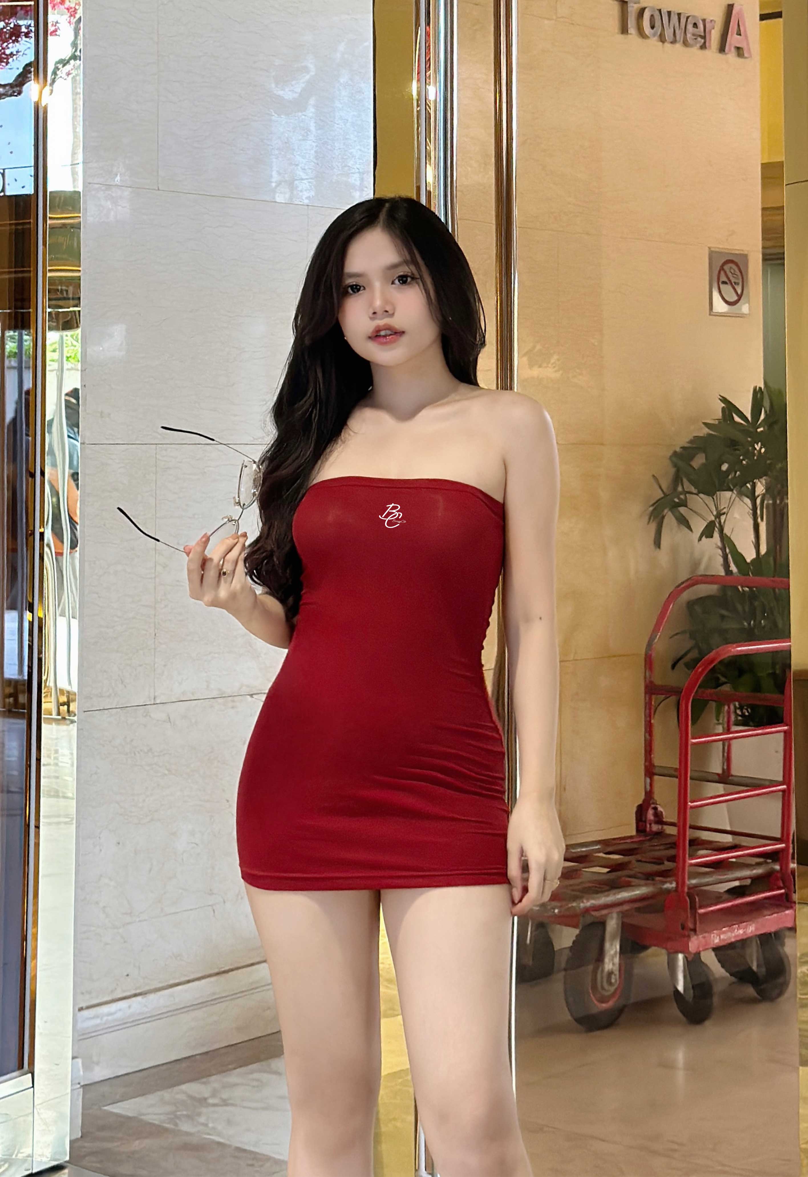 Đầm ống ôm body sexy Beezy 2498 vải visco 4 chiều thoáng mát, tôn dáng cho nàng đi chơi, đi tiệc, dạo phố in typography_thumbnail_4