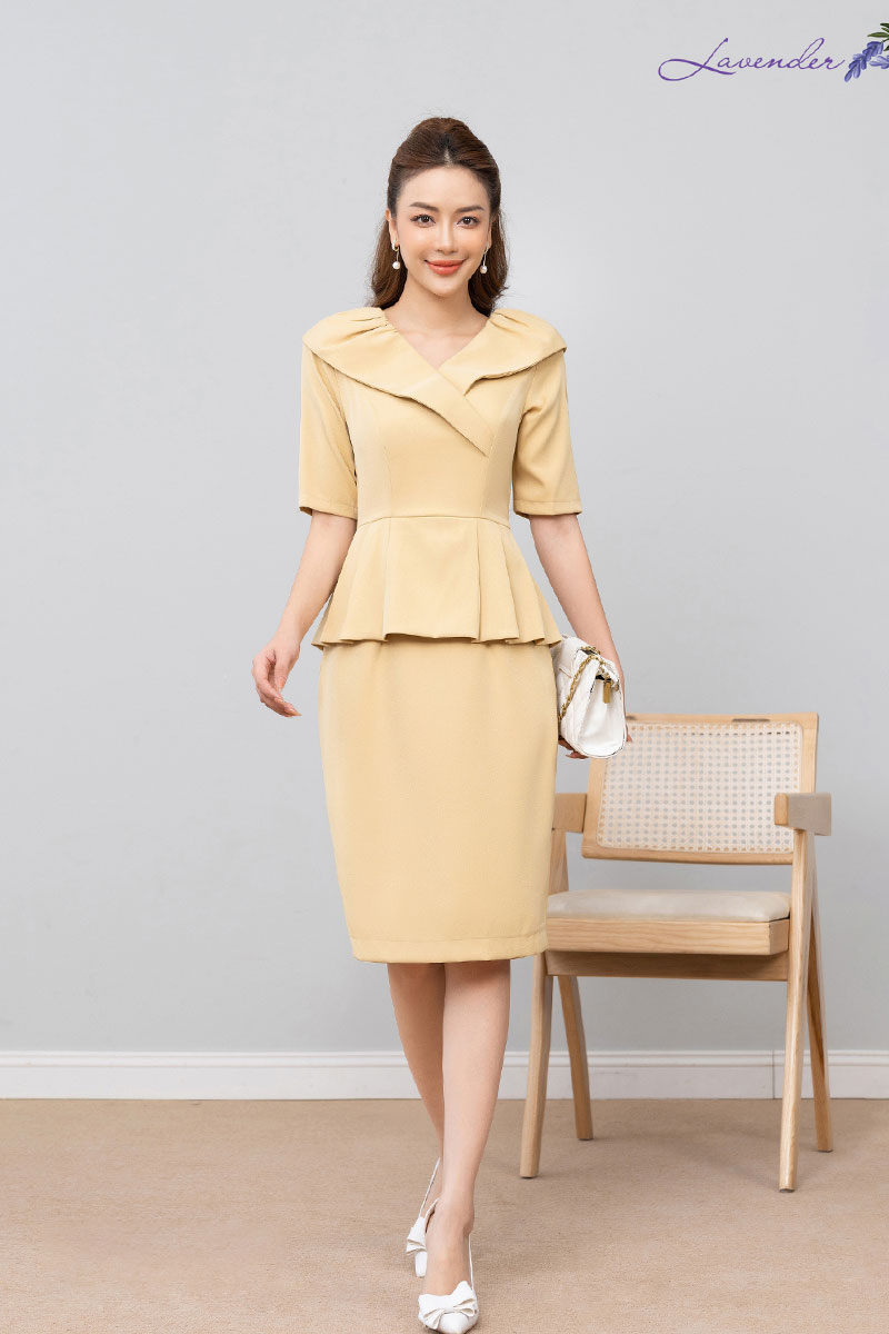 Đầm ôm peplum cổ choàng D2446_thumbnail_5