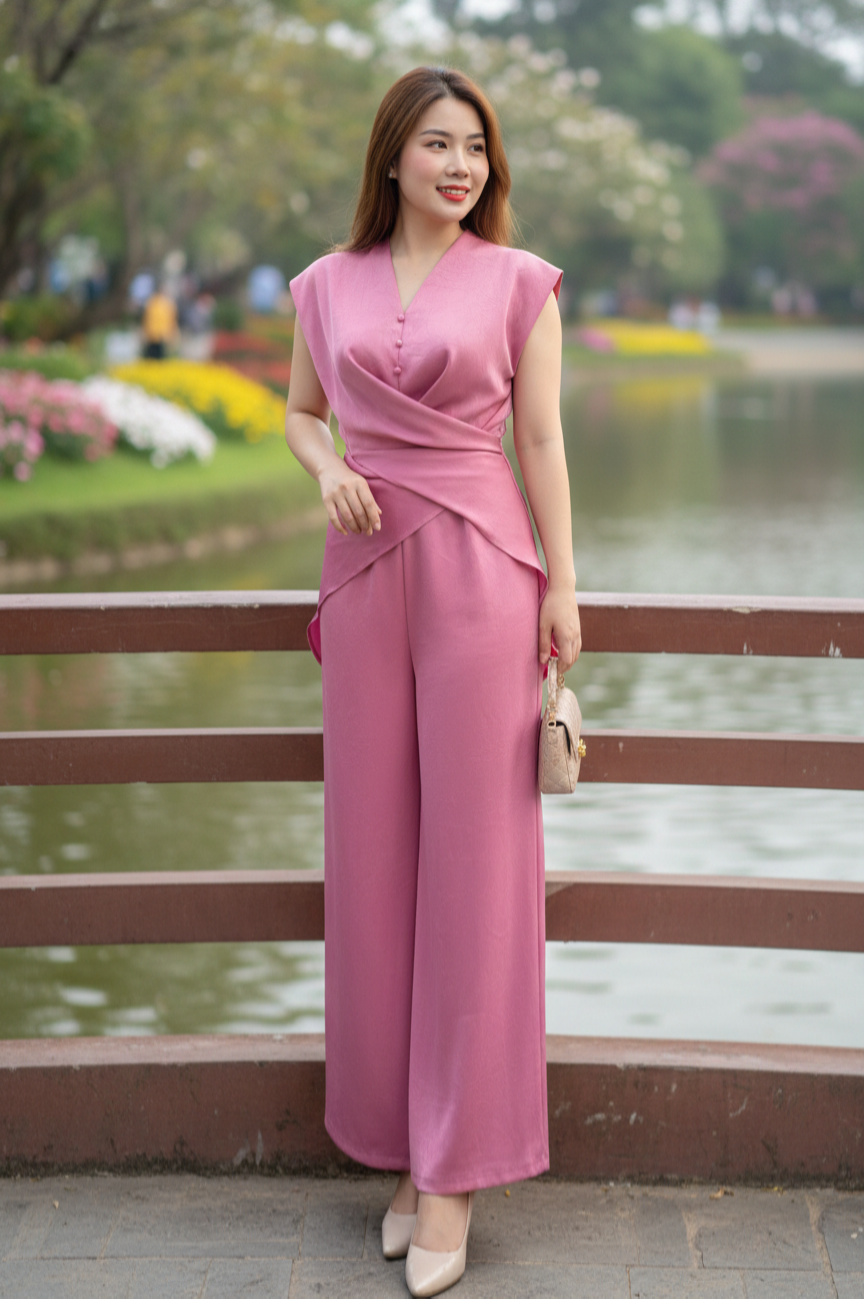 Set bộ quần ống rộng áo sát nách vạt dài cách điệu_thumbnail_9