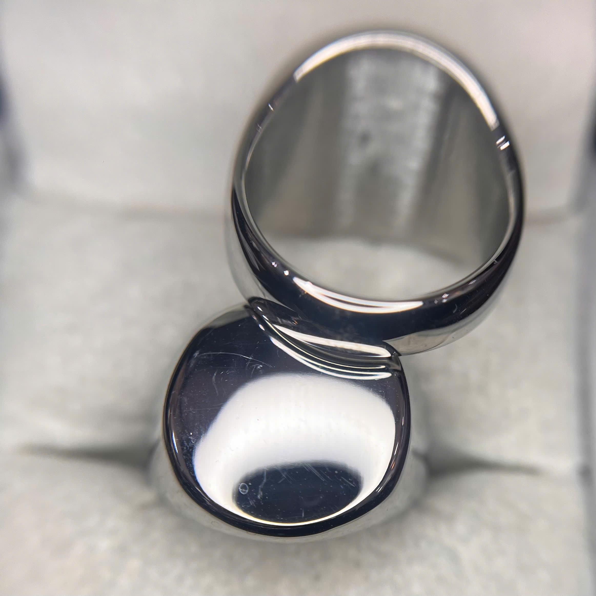 nhẫn kiểu titan mặt tròn trơn bóng size 8_thumbnail_2