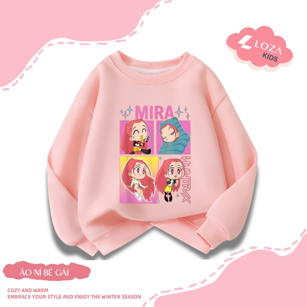 Áo nỉ sweater bé gái in hình Huntrix - Loza Kids IN020_thumbnail_11