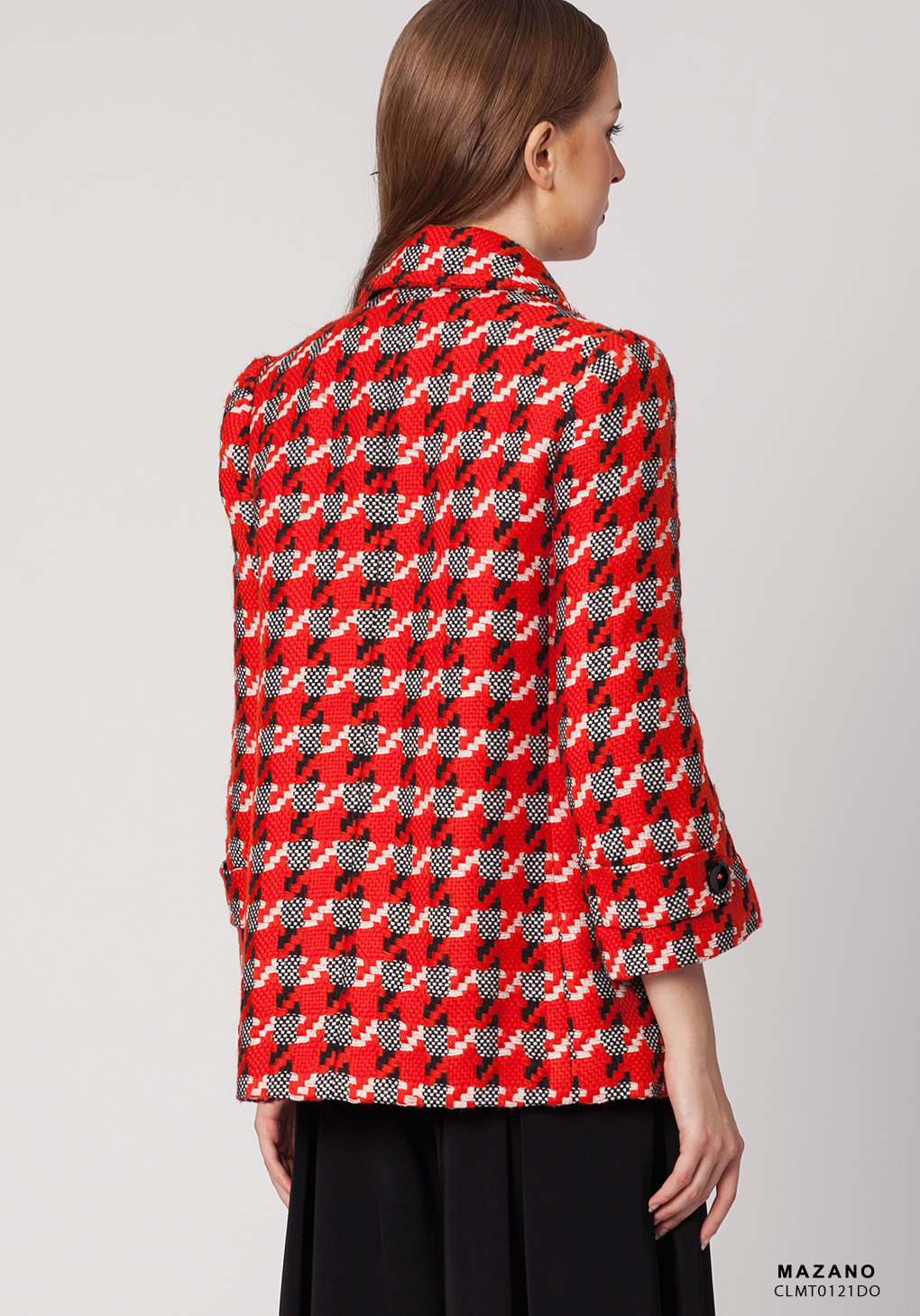 Măng tô dạ đỏ ô