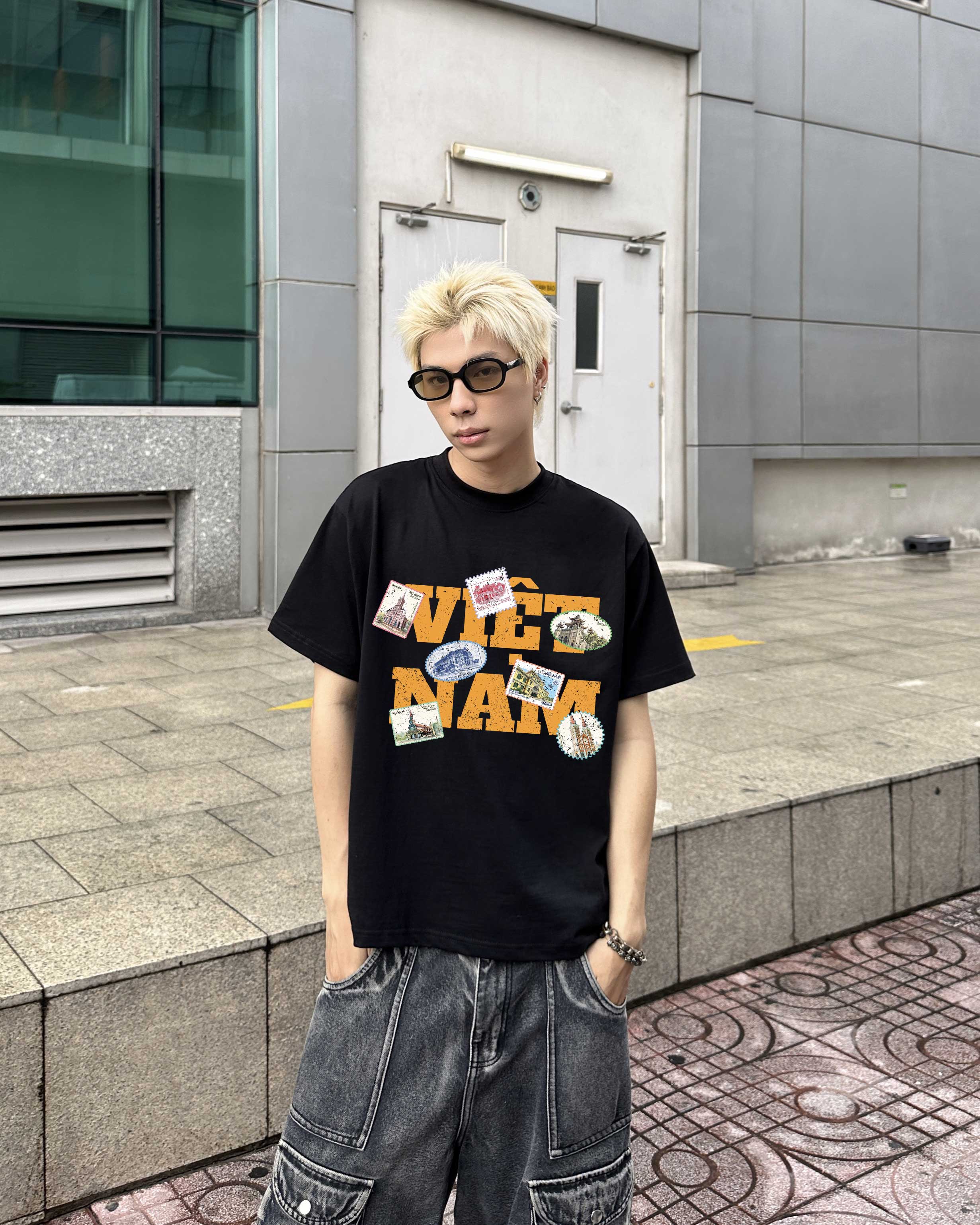 Áo phông local brand Việt Nam tôi yêu form boxy 2223 Miucho Club vải cotton 2c 250gsm cổ tròn in mix_thumbnail_4