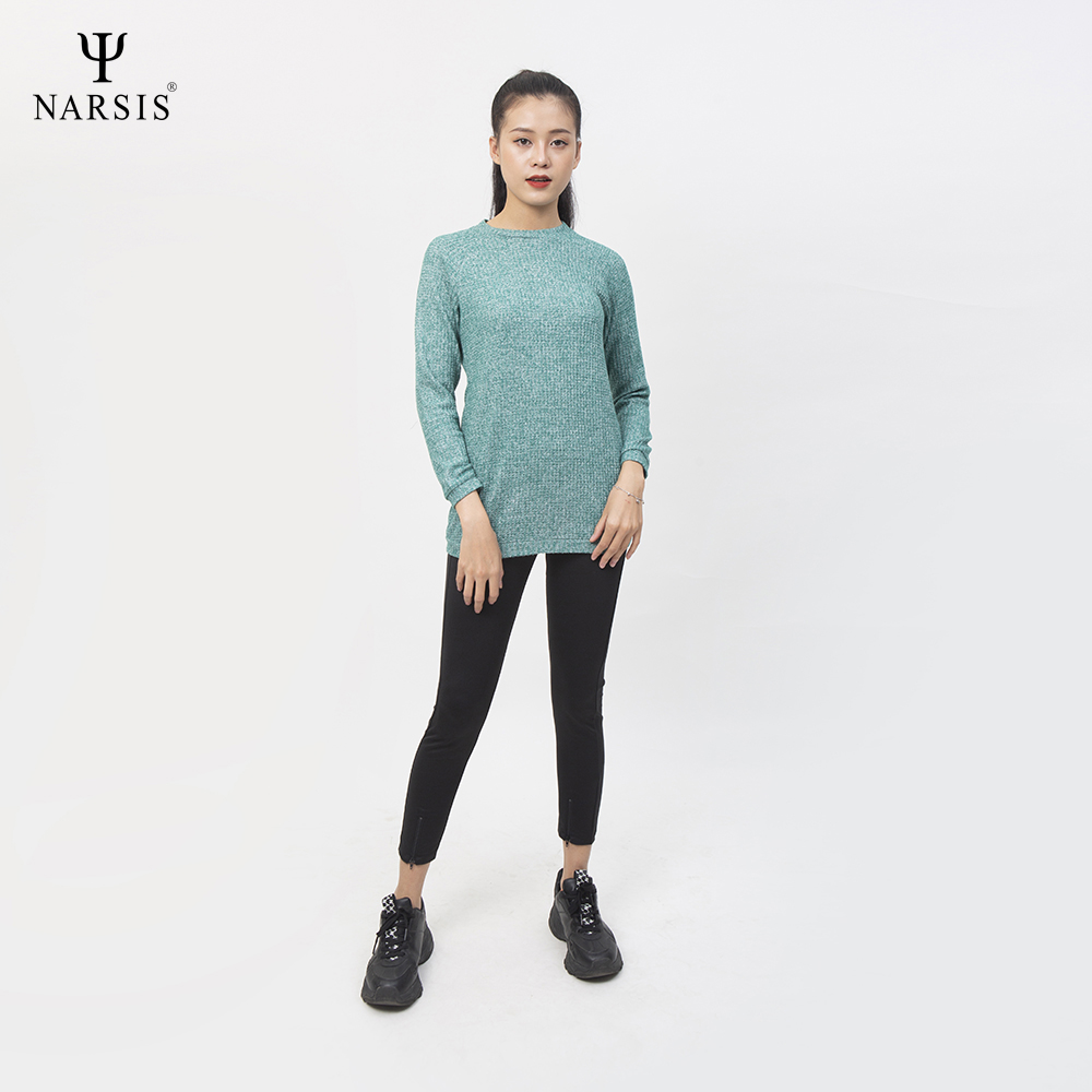 ÁO THU ĐÔNG NỮ L0039 NARSIS VẢI LEN COTTON ẤM ÁP, THOÁNG MÁT, GIỮ ẤM TỐT, MỀM MẠI_thumbnail_4
