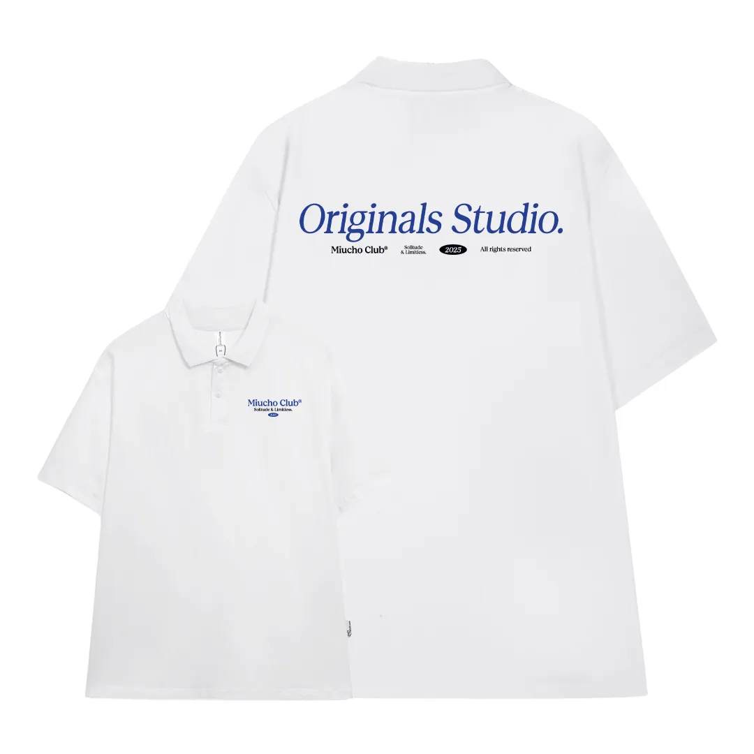 Áo polo nam nữ form rộng 2479 Miucho tay ngắn cổ trụ vải cotton thoáng mát in typography_thumbnail_0