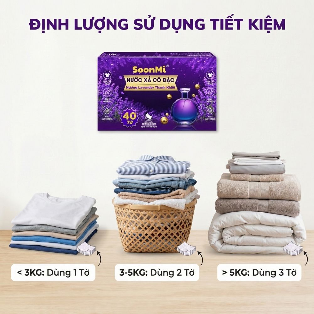 Giấy Thơm Quần Áo SoonMi Hương Lavender - chuyên dụng máy giặt sấy, máy sấy quần áo, khử mùi xe hơi, thơm tủ áo_thumbnail_5