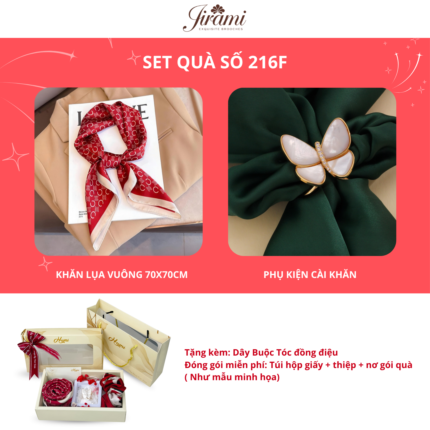 SET QUÀ KHĂN VUÔNG 70x70CM