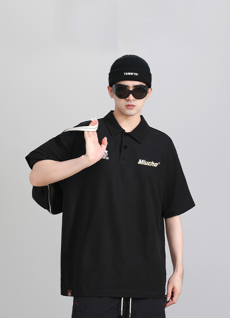 Áo polo nam tết form rộng có cổ vải cotton 4c co giãn thoáng mát 1812 Miucho in mix_thumbnail_3