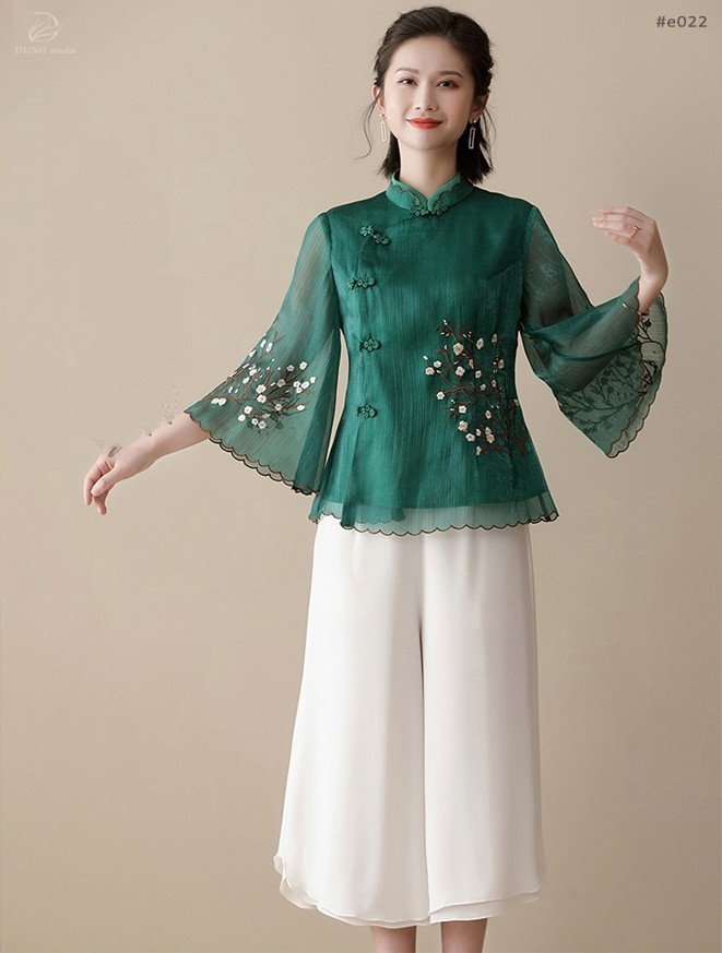 Áo Lụa Thêu Quảng Châu E022 6050_thumbnail_0