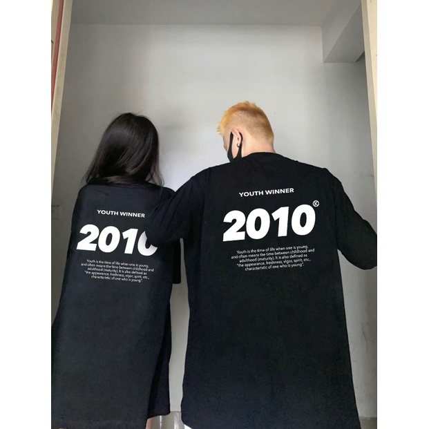 Áo thun unisex form rộng chất vải cotton dành cho nam nữ Miucho AT387 in năm sinh 201x_thumbnail_3