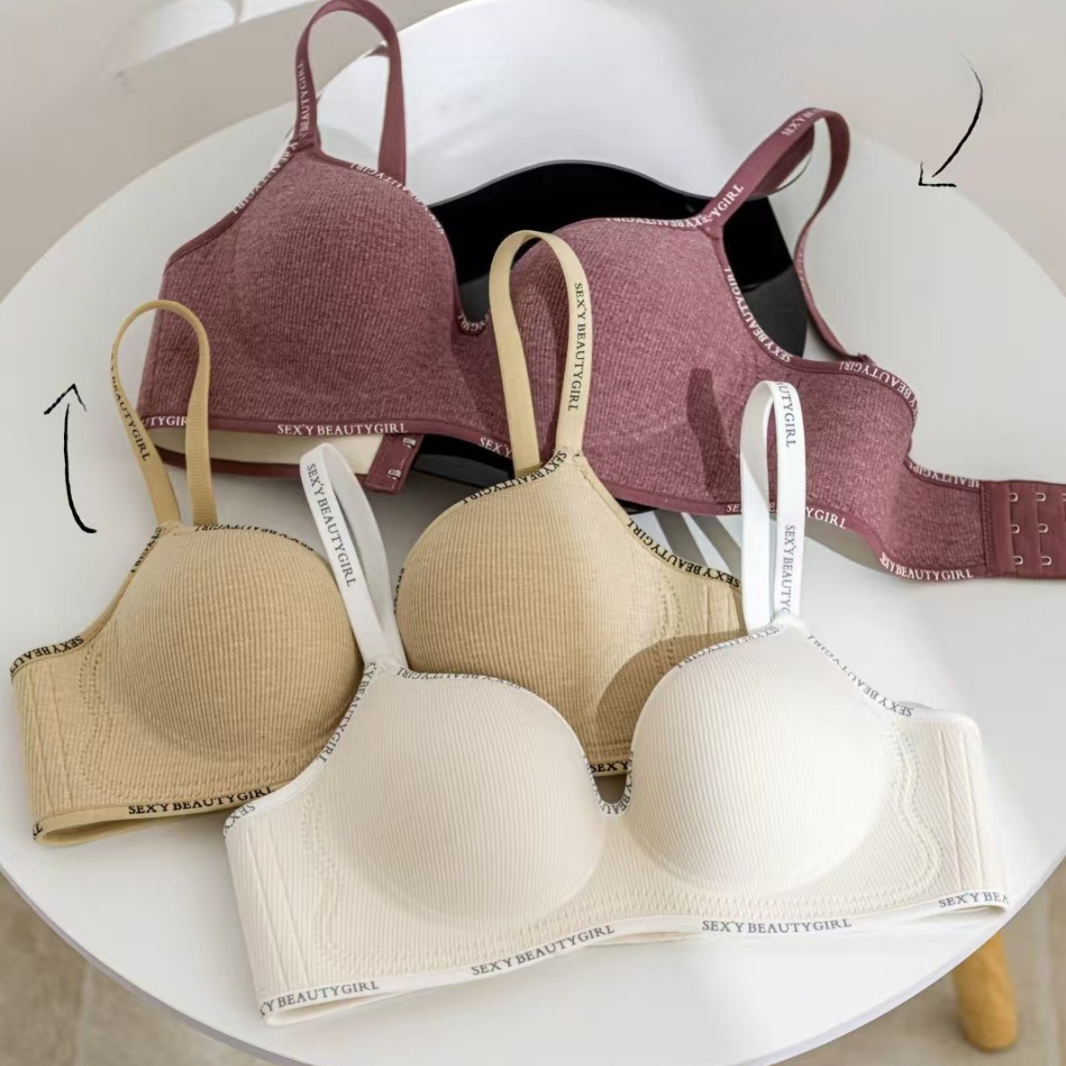 [Mã B55] Áo Lót Cotton Nữ  Mút Dày 5cm Nâng Vòng 1 Không Gọng Áo Bra Chất Cotton Không Gọng Có Mút Dày Đệm Tròn Gom Quả Chống Xệ Hạn Chế Ngấn Mỡ Lưng -- Vikam_thumbnail_2