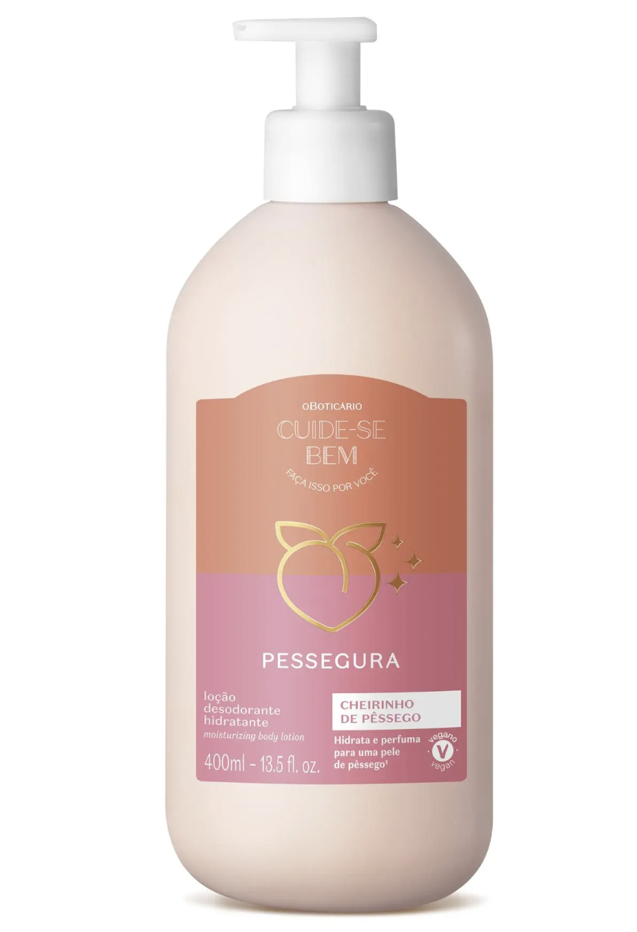 CUIDE-SE BEM LOCIÓN HIDRATANTE CORPORAL PESSEGURA, 400ML