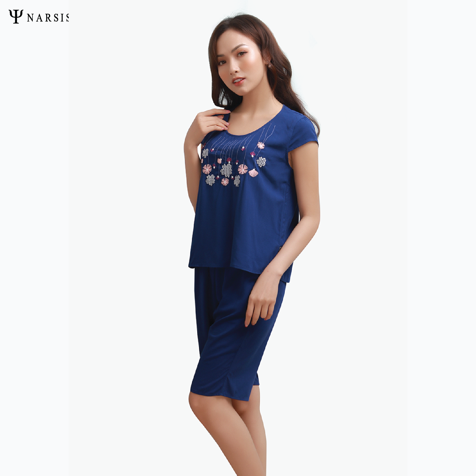 BỘ MẶC NHÀ NỮ NARSIS M8081 NARSIS CHẤT LIỆU THOÁNG MÁT, DỄ CHỊU, THOẢI MÁI CẢ NGÀY, DỄ VẬN ĐỘNG_thumbnail_2