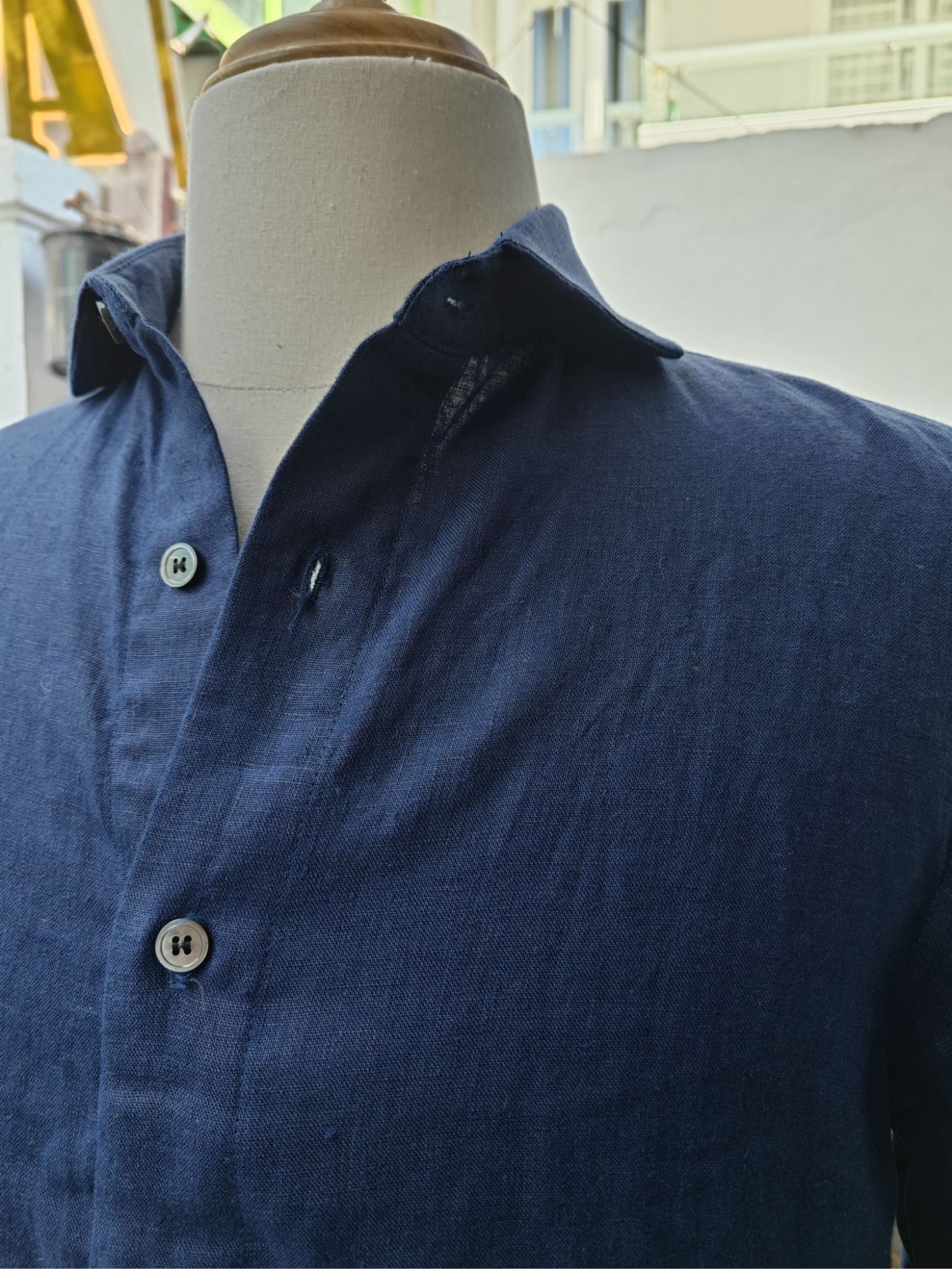 Sơ mi 100% linen tay dài cổ kiểu Ý_thumbnail_3