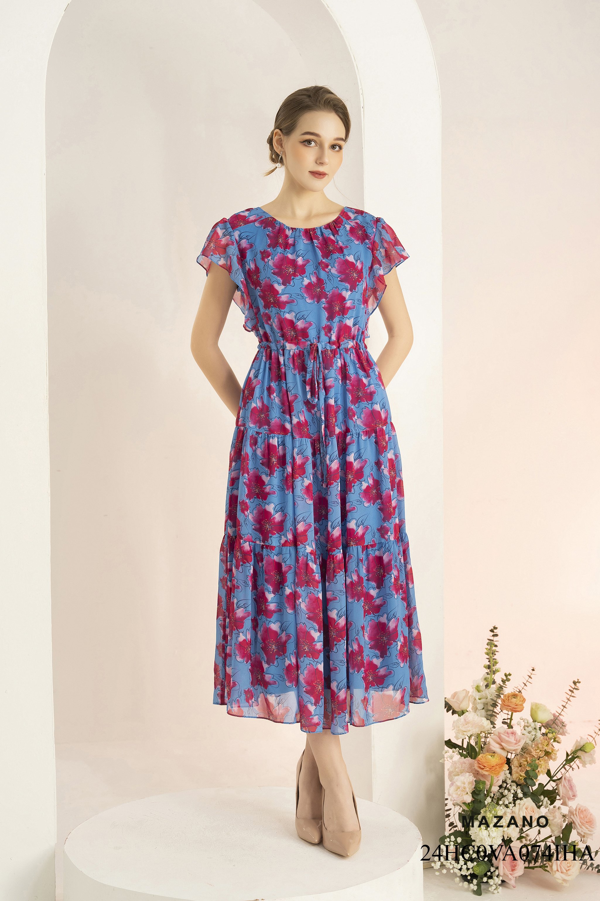 Đầm Maxi Hoạ Tiết Hoa Nhiệt Đới_thumbnail_1