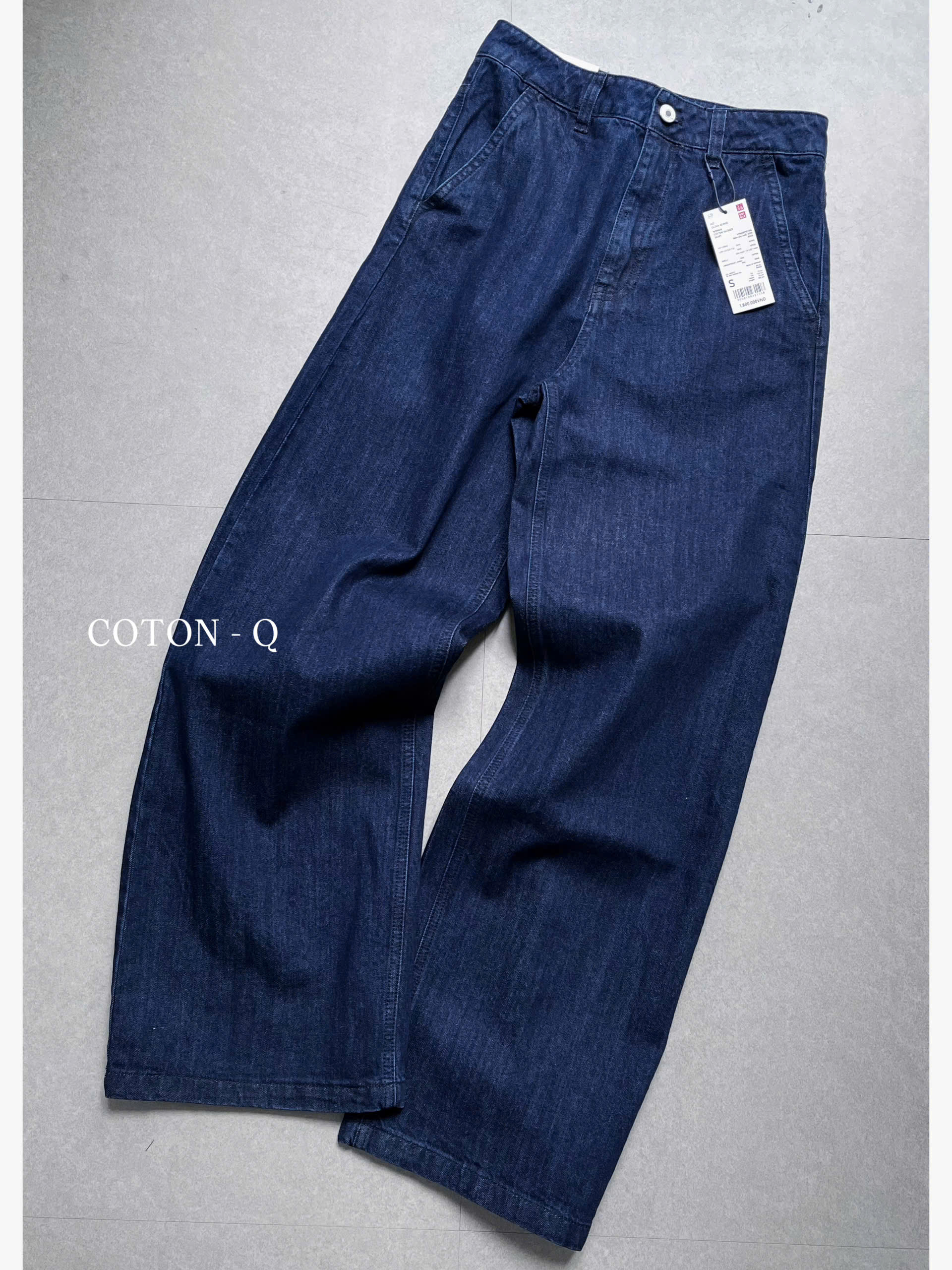 HQ346 - Quần jean xanh lưng cao