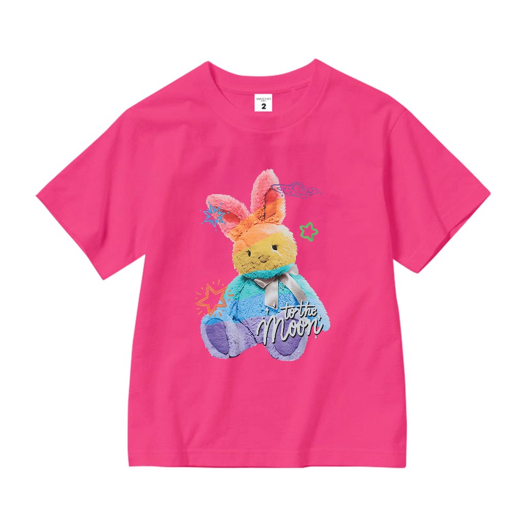Áo thun bé gái dễ thương form rộng AED640 Miucho Kid 100% vải cotton thoáng mát basic_thumbnail_12