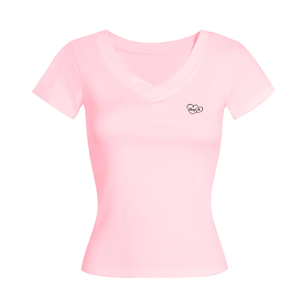 Áo thun cổ tim form ôm Miucho vải visco thoáng mát co giãn tôn dáng dễ phối đồ in mix 2727_thumbnail_13