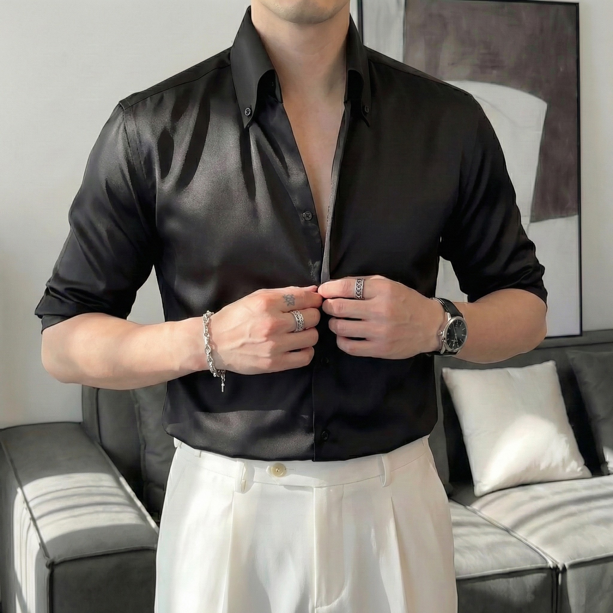 Áo Sơ Mi Riviera Cổ Button-Down Tay Lỡ_thumbnail_11