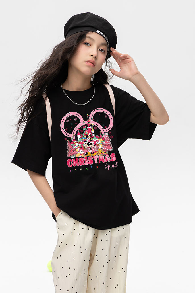 Áo thun bé gái giáng sinh noel from rộng chất vải cotton thoáng mát AED1707 Miucho Kid in artwork_thumbnail_2