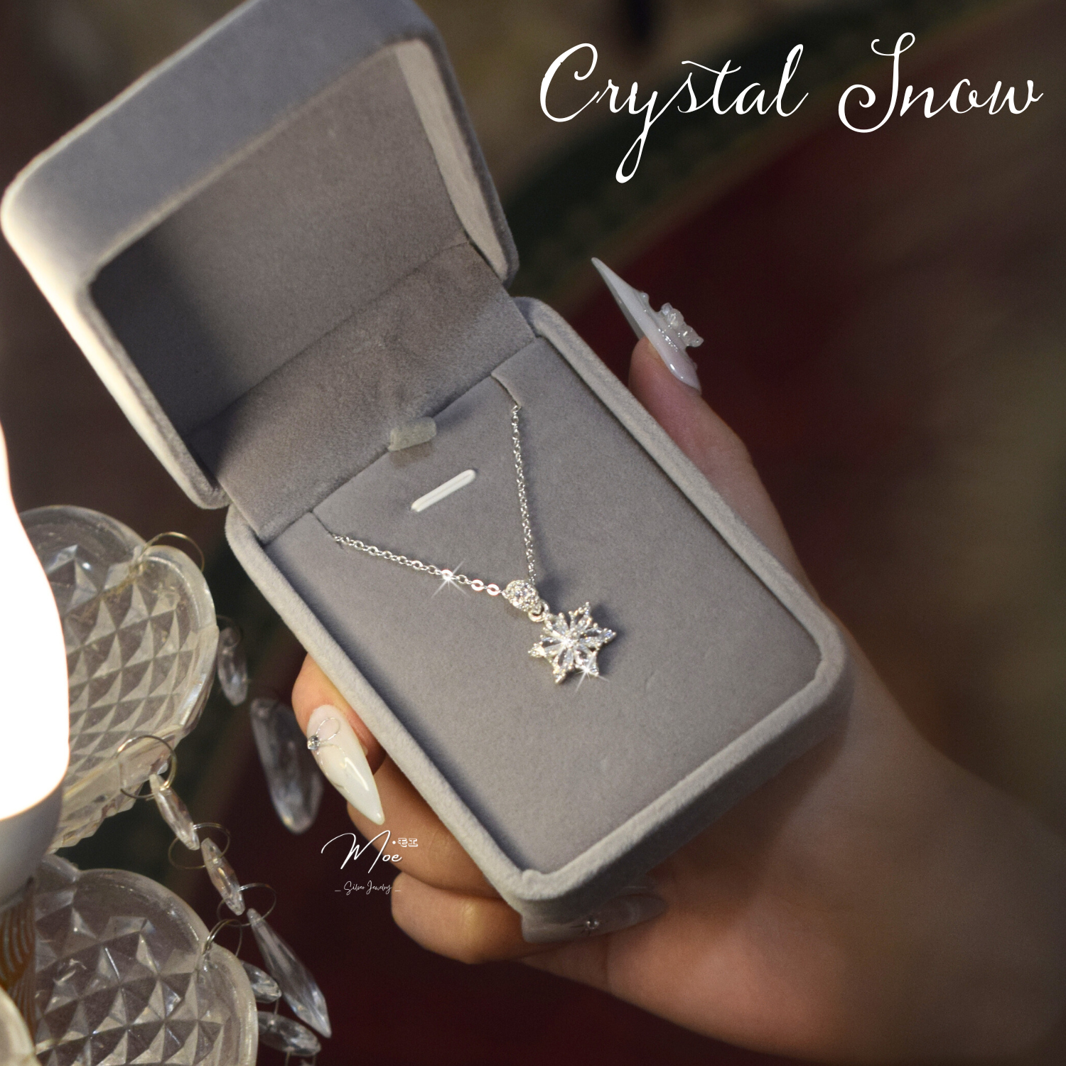D275 - Dây chuyền Tuyết pha lê lấp lánh