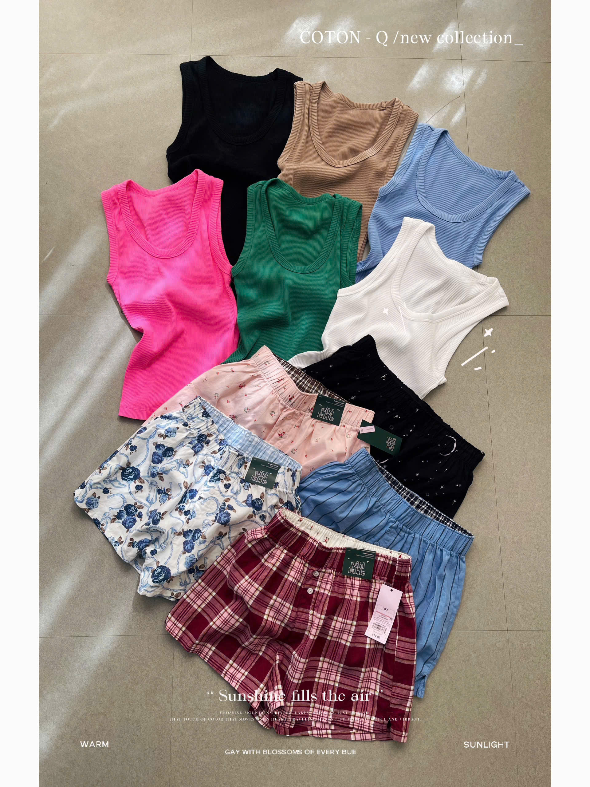 HJ192 Set áo ( HỒNG ) + quần đùi ngẫu nhiên