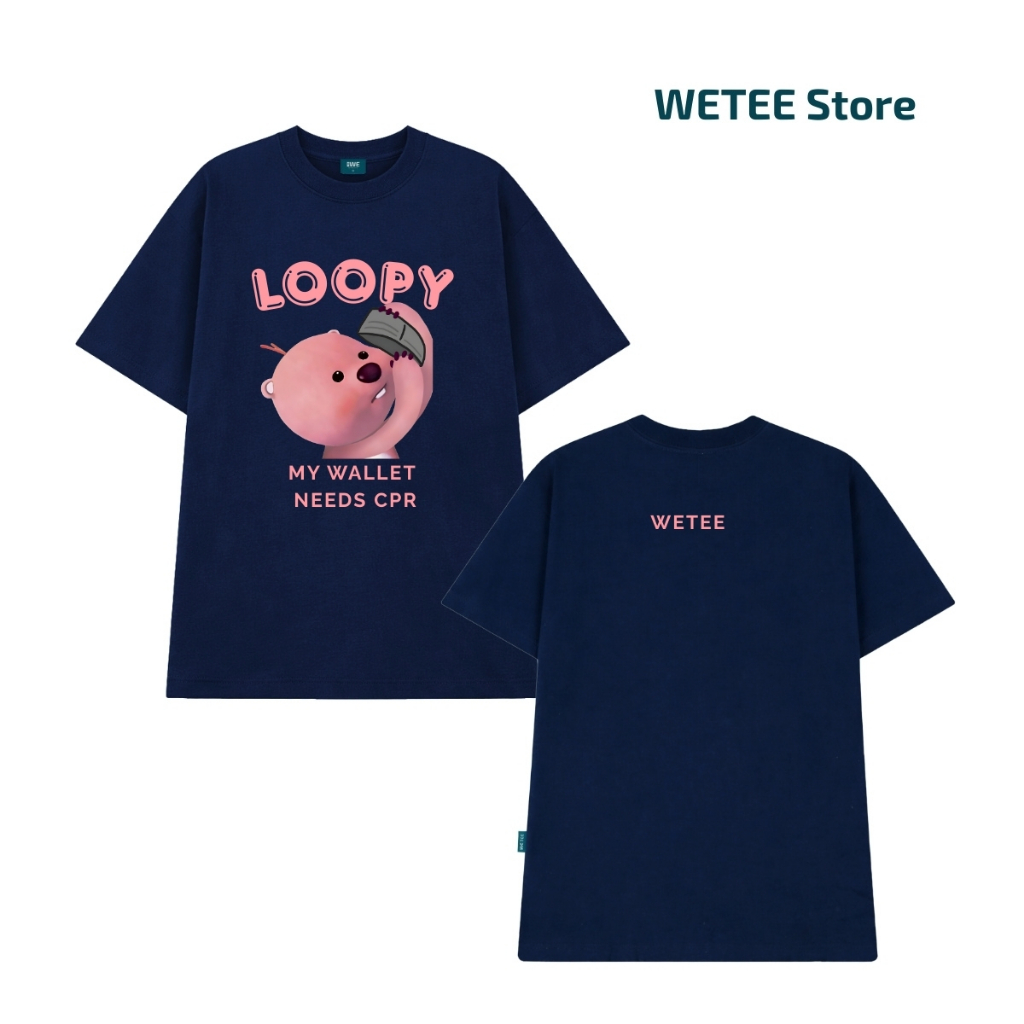 Áo thun unisex UX30-1131 hình LOOPY hồng dáng oversized local brand WETEE_thumbnail_11