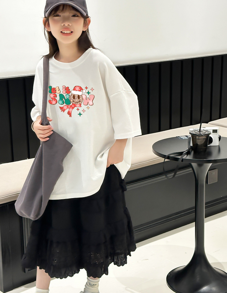 Áo thun bé gái giáng sinh noel from rộng chất vải cotton thoáng mát AED1712 Miucho Kid in graphic_thumbnail_2