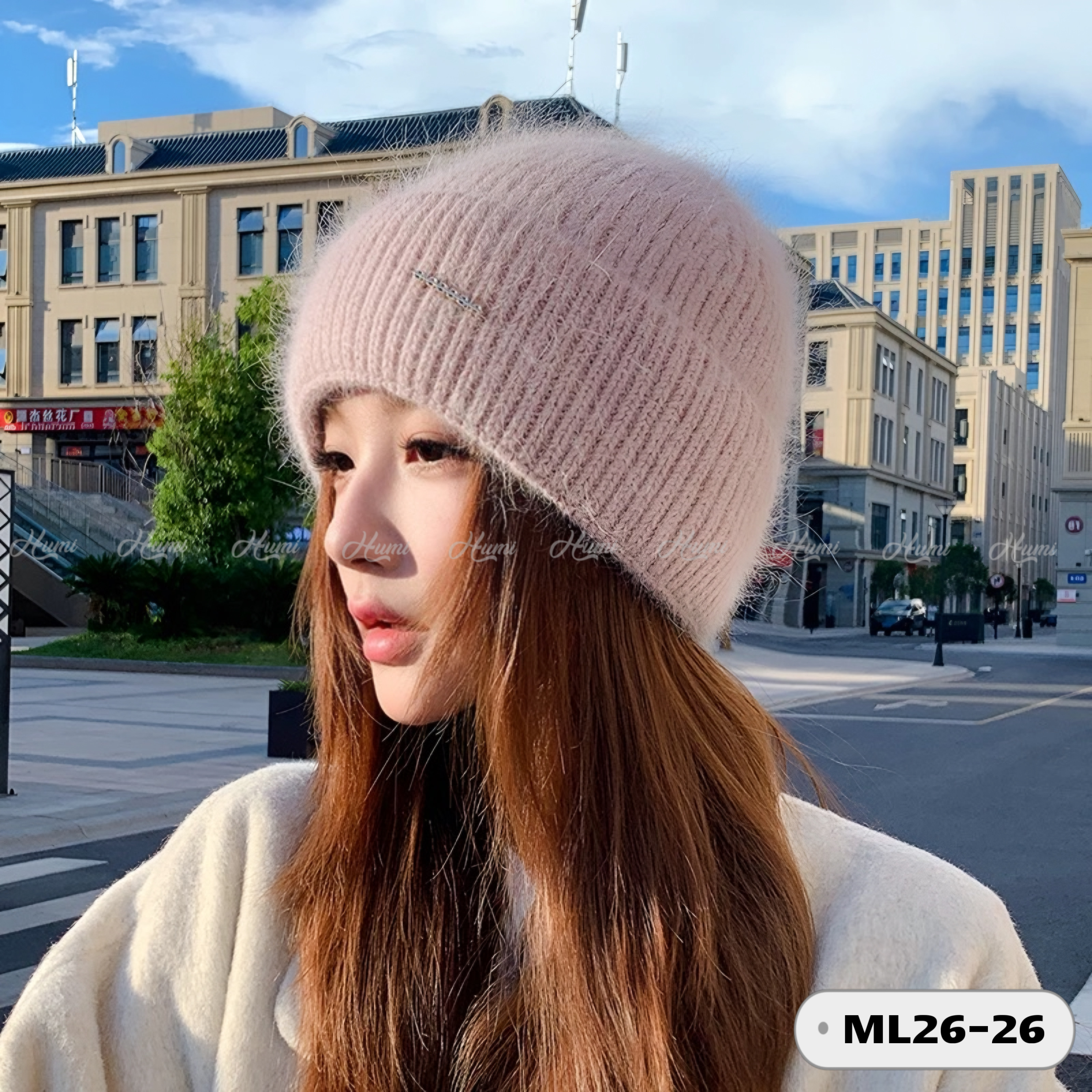 MŨ LEN NỮ (ML26-26 Hồng Nude)