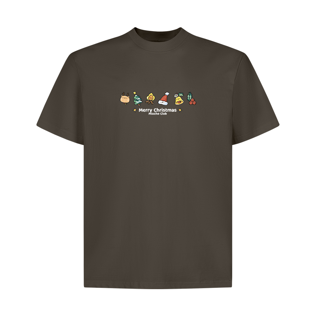 Áo thun giáng sinh noel local brand form rộng chất vải cotton 2c 250GSM 1717 Miucho in mix_thumbnail_2