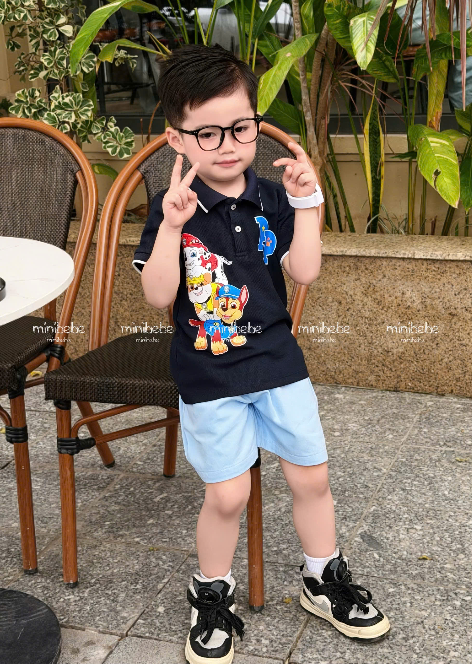 G43 BỘ POLO PP XANH- A117.1793