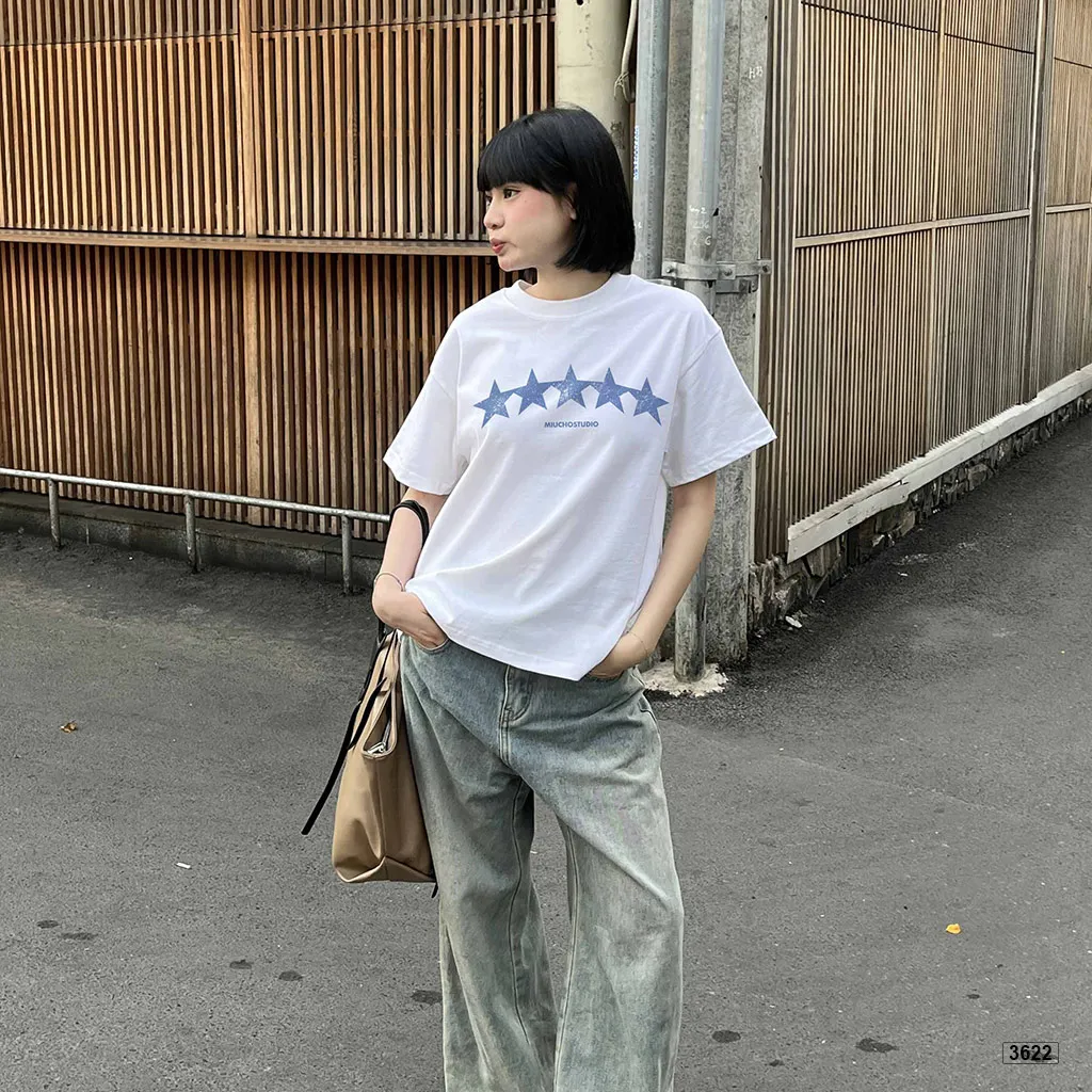 Áo thun boxy unisex thiết kế cổ điển Miucho 3622_thumbnail_2