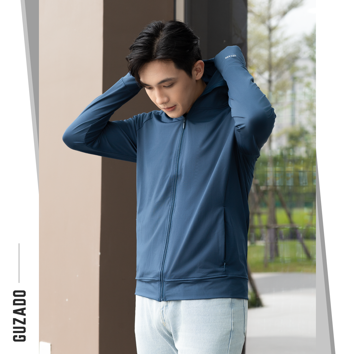 Áo Chống Nắng 2 Lớp Unisex Thông Hơi Khóa Kéo Mũ Trùm Kín Mặt Chống Tia UV GCN02_thumbnail_23