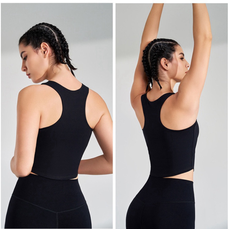 Áo Croptop Thể Thao Sát Nách Vạt Yếm Ôm Body_thumbnail_5