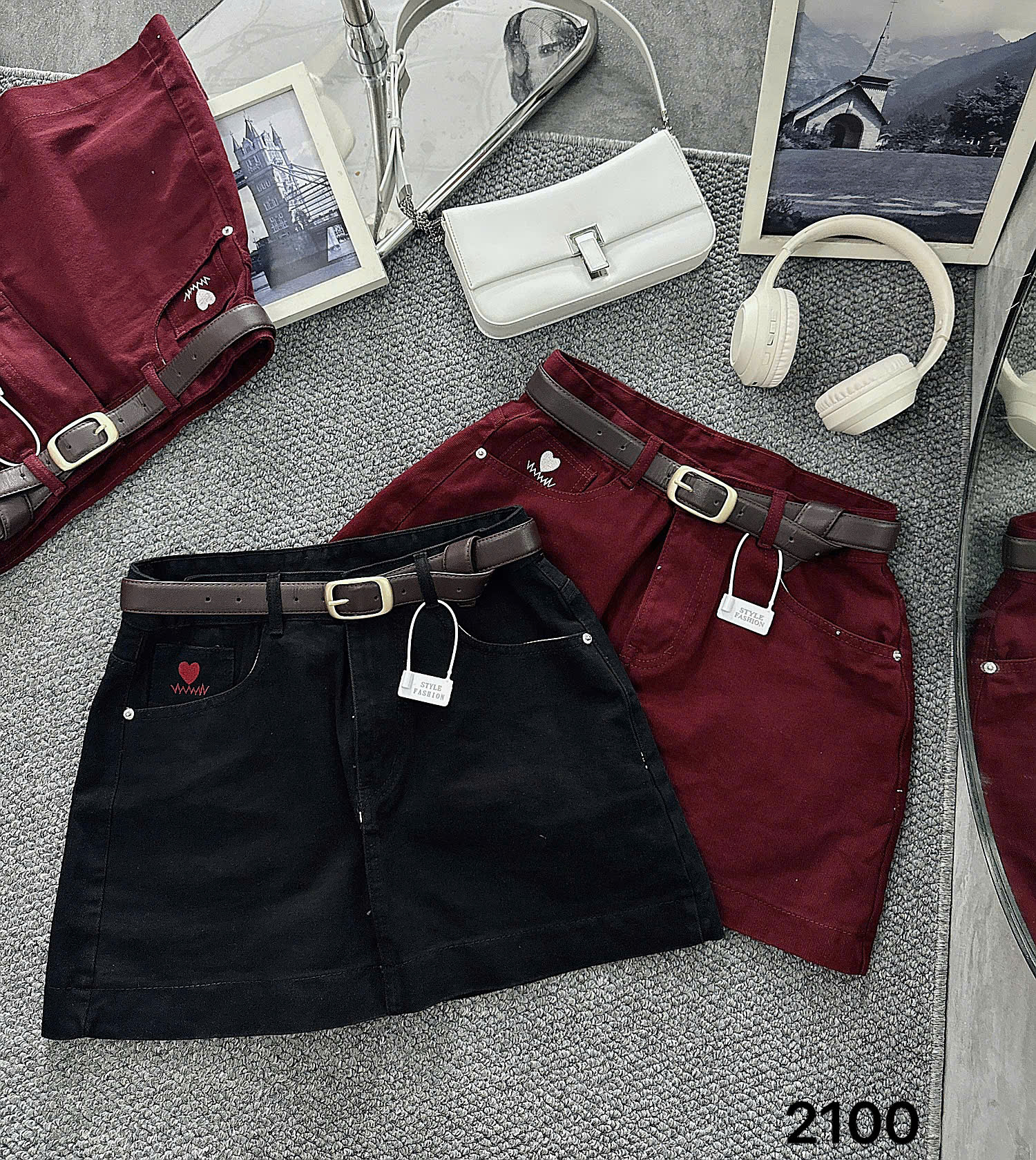 Chân váy kaki jean dáng A bigisize JV2100( KAKI) dành cho nàng béo mập từ 55-90kg_thumbnail_6