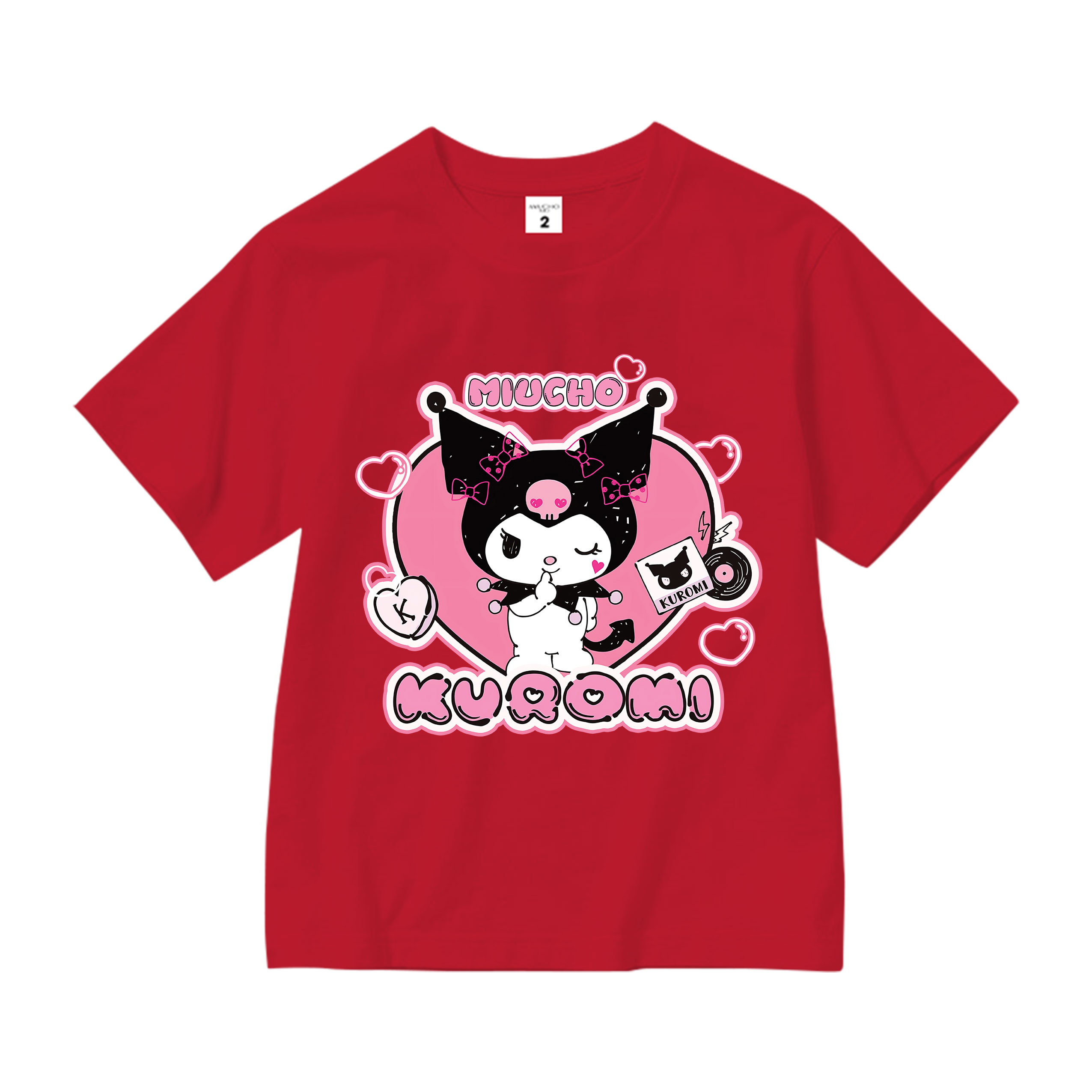 Áo thun bé gái KUROMI form rộng chất vải cotton thoáng mát AED1521 Miucho Kid in graphic_thumbnail_7