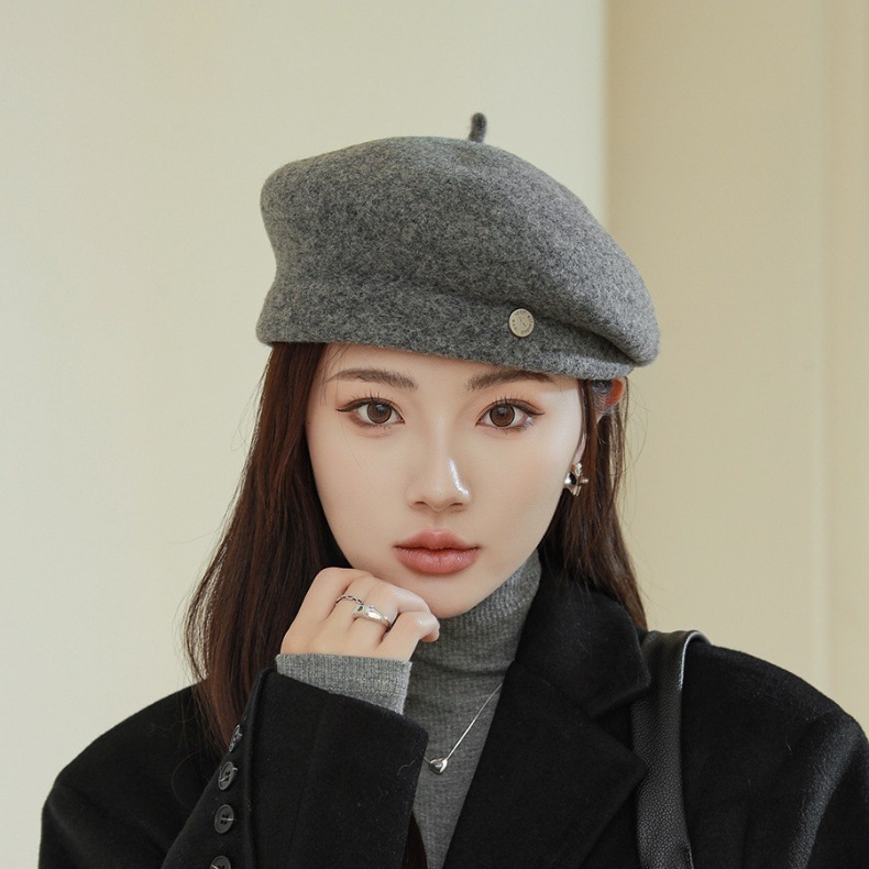 Mũ beret nữ vải dạ cao cấp HZ2502_thumbnail_5