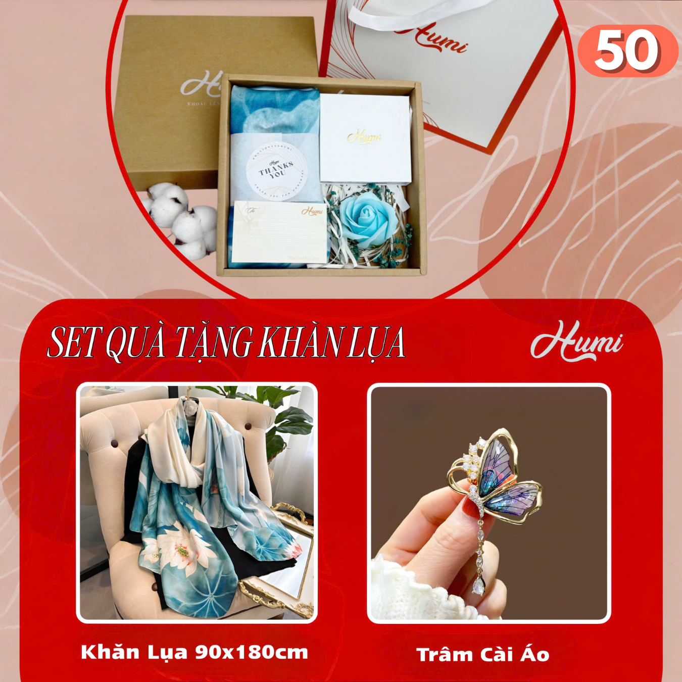 SET QUÀ KHĂN LỤA SLH
