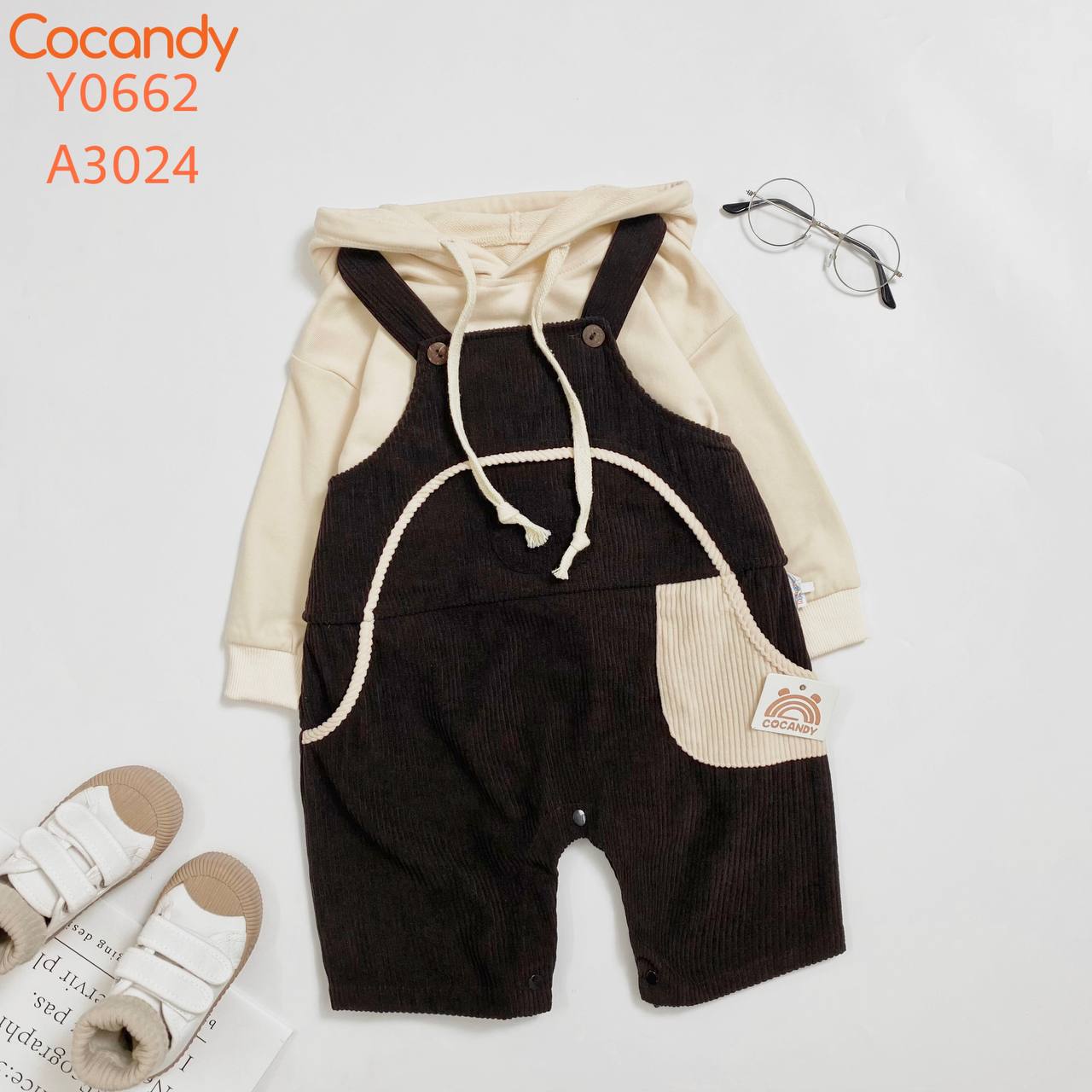 Yếm quần nhung NÂU ĐẬM túi BE_thumbnail_2