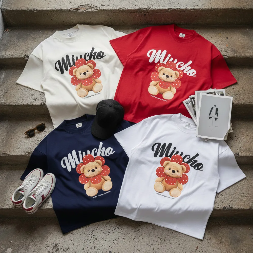 Áo thun nữ form boxy Tết 2026 Miucho vải dày dặn mềm mại tôn dáng hình gấu dễ thương 2948_thumbnail_10