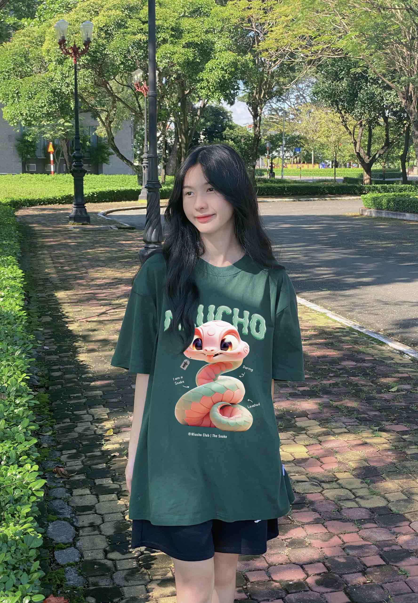 Áo thun form rộng 12 con giáp tuổi Tỵ ATD1246 Miucho tay ngắn cổ tròn in mix_thumbnail_5