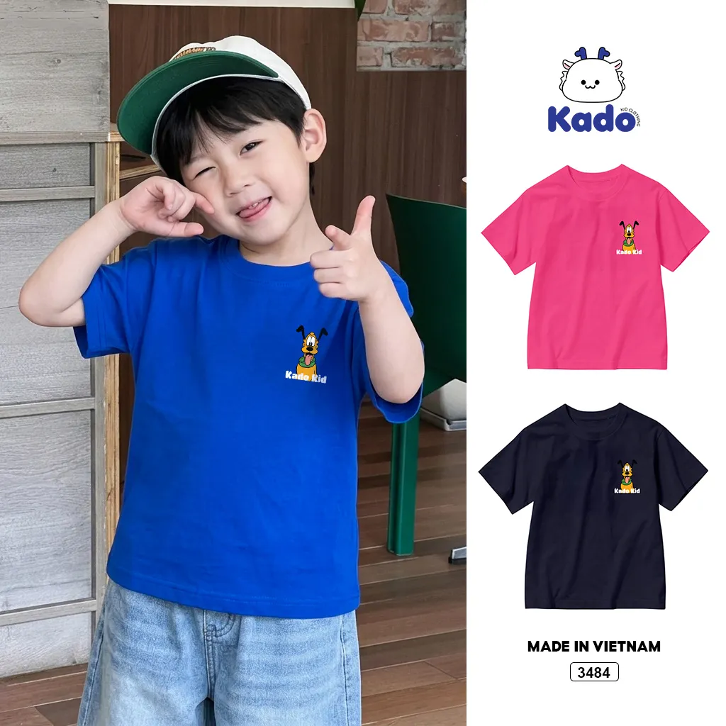 Áo thun bé trai bé gái hoạt hình thoáng mát thoải mái Kado 3484