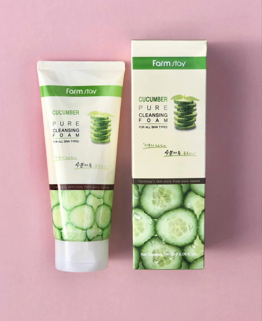 Farm Stay Cucumber P U R E Cleansing Foam 180ml