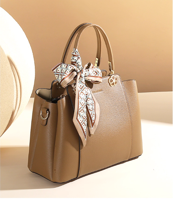 Túi Xách Da Bò Nơ Lụa Thanh Lịch