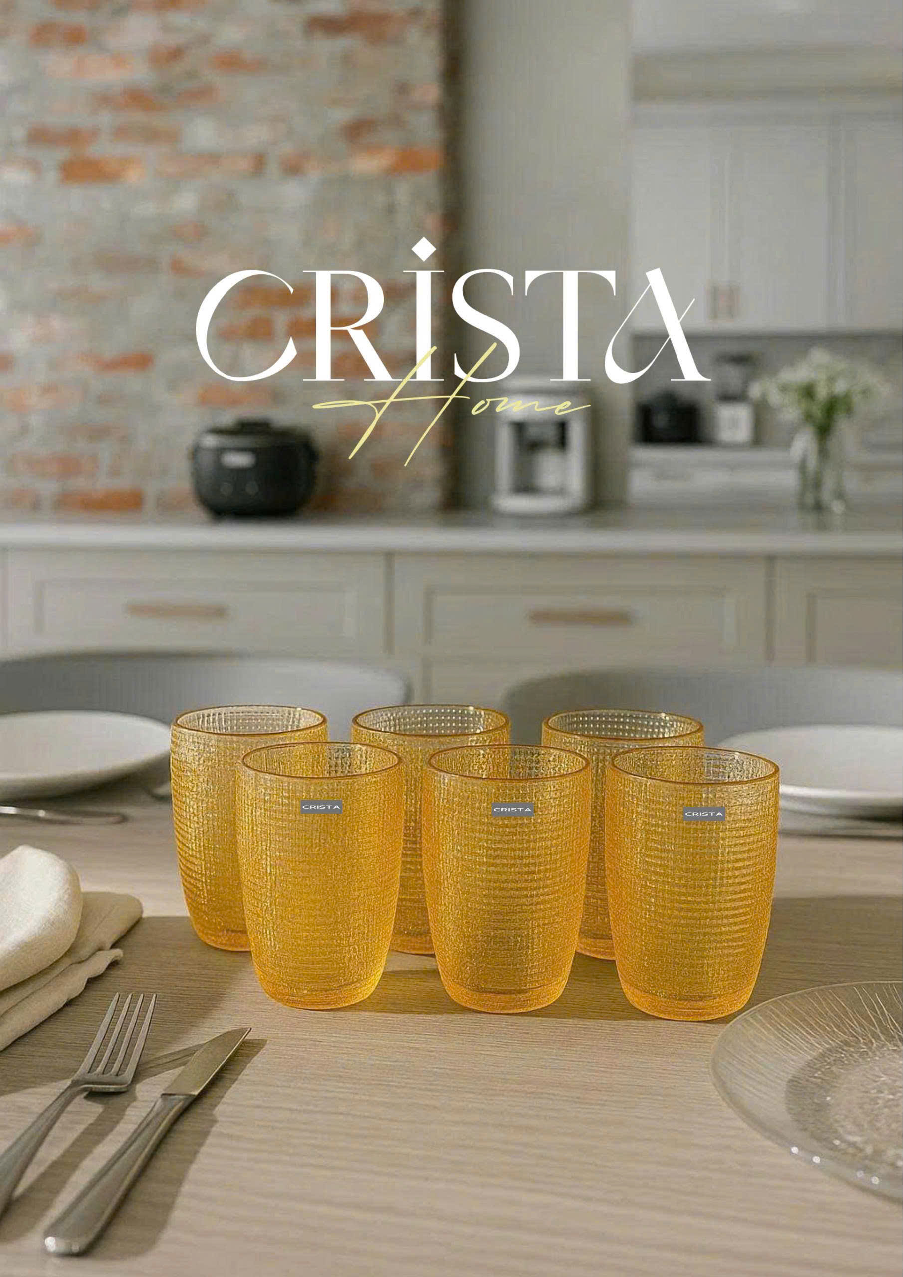 Bộ 6 cốc thủy tinh CRISTA HOME  vân lưới dập nổi 420 ml_thumbnail_23