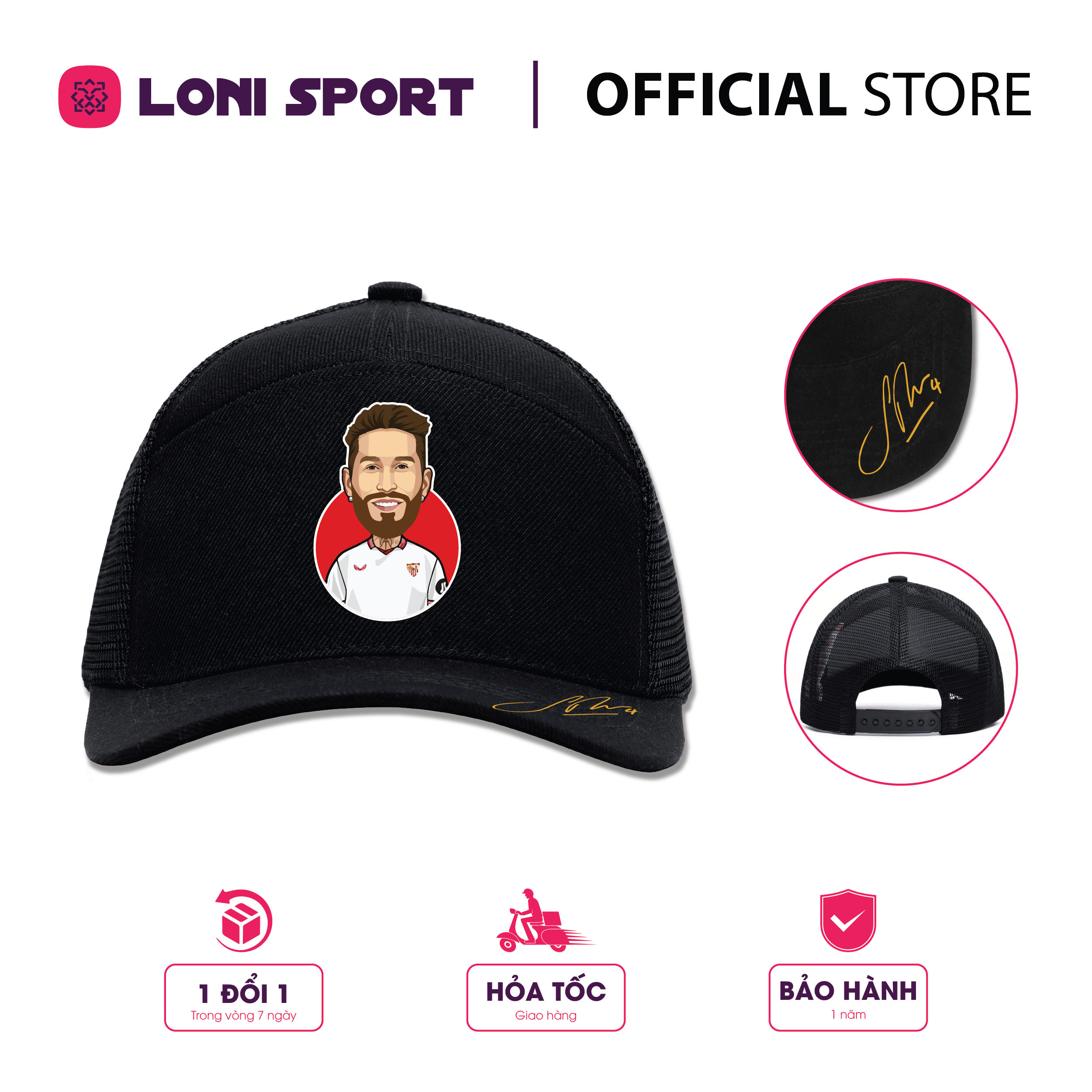 Nón lưỡi trai phối lưới - đen_thumbnail_13